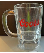 VINTAGE  Coors Beer Mug Heavy Clear Glass Shorty Logo 10 Ounces Left Handle - $17.37 CAD