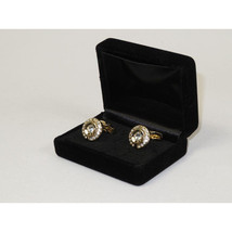 Men's Fashion Cufflinks By J.Valintin Silver/Gold Plated With Crystals JVC-14 image 3