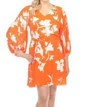 Joseph Ribkoff Floral Print Belted Puff Sleeve Shift Dress Size 8 (UK 10) - $22.77