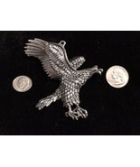 Decorative Detailed Flying Eagle Hawk antique silver Charm Pendant - £14.90 GBP