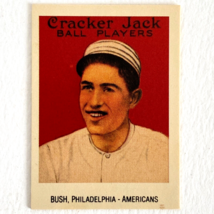 Leslie Bush 1915 Cracker Jack Card #166 Reprint 24/24 Philadelphia American 1993 - £2.35 GBP