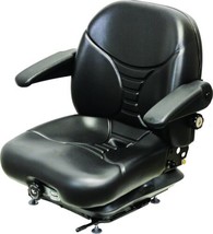 Milsco Black Vinyl V5300 Seat and Suspension with 11.25&quot; x 11&quot; Mounting W/ Arms - £571.78 GBP