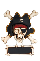 Pirate Skull Cross Bone Sign Statue - £391.29 GBP