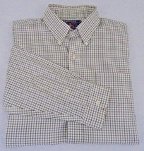 American Living Large Cotton Long Sleeve Brown Micro Check Casual Men&#39;s ... - $10.88