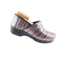 Dansko Pro XP Striped Patent Leather  Womans Clogs  Shoes Multicolor Sz 40 - $34.15