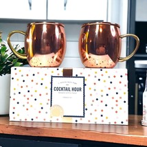 Martha Stewart Moscow Mule Copper Plated Stainless Steel Mug Set/2 New In Box - £13.34 GBP