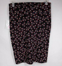 NWT LuLaRoe Cassie Skirt Black With Colorful Floral Designs Size Medium - £12.11 GBP