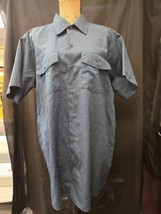 Dickies Short Sleeve Blue Button-down Work Shirt Unisex Size Large - $12.15