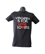Virginia Is For Wine Lovers Black T-Shirt Women&#39;s Size Small Fun Gift Vi... - £10.97 GBP