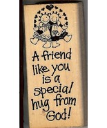 Stampendous Rubber Stamp N-06 Saying, Friends Hug, S5 - £7.04 GBP