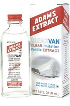 Adams Extract Clearvan Clear Imitation Vanilla Extract. 1.5 oz bottle. L... - $44.52