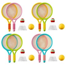 New Kids Tennis Rackets, Soft Training Balls Badminton Racquets Family I... - £12.33 GBP