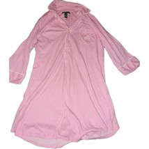RALPH LAUREN 3/4 Sleeved Pink &amp; White Polka Dot Cotton Sleep Shirt Pajam... - $15.00
