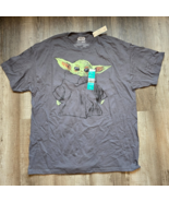 Star Wars Baby Yoda Mandalorian T-Shirt Tee Mens Extra Large Gray Short ... - $13.94