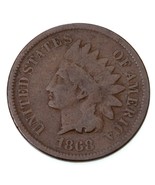1868 1C Indien Cents En Bon État , Tout Marron Couleur, Complet Fort Jantes - $86.56 CAD
