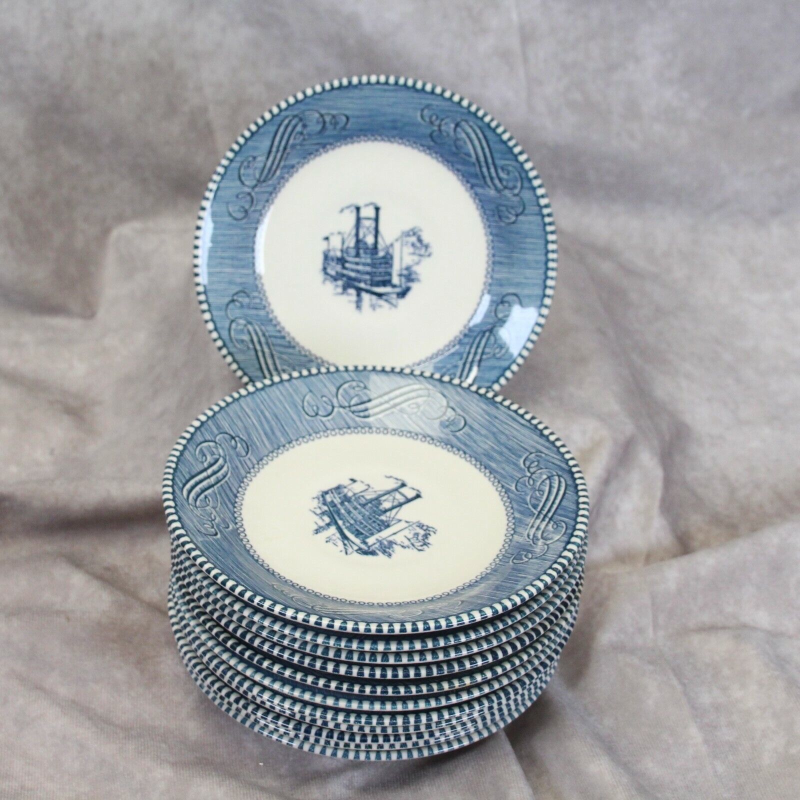 Royal Currier and Ives Saucers 6-1/8&quot;  Lot of 12 - $22.53