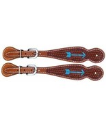 Western Saddle Horse Spur Straps Medium Brown Leather Great w/ Western B... - £13.52 GBP