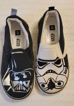 Gap Star Wars Darth Vader Storm Trooper Slip On Shoes Boy Size 9 Kids Toddler - $24.70
