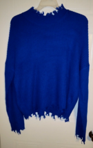 Cato Woman&#39;s Blue Long Sleeve Pullover Knit Top - Size: XL - £15.20 GBP