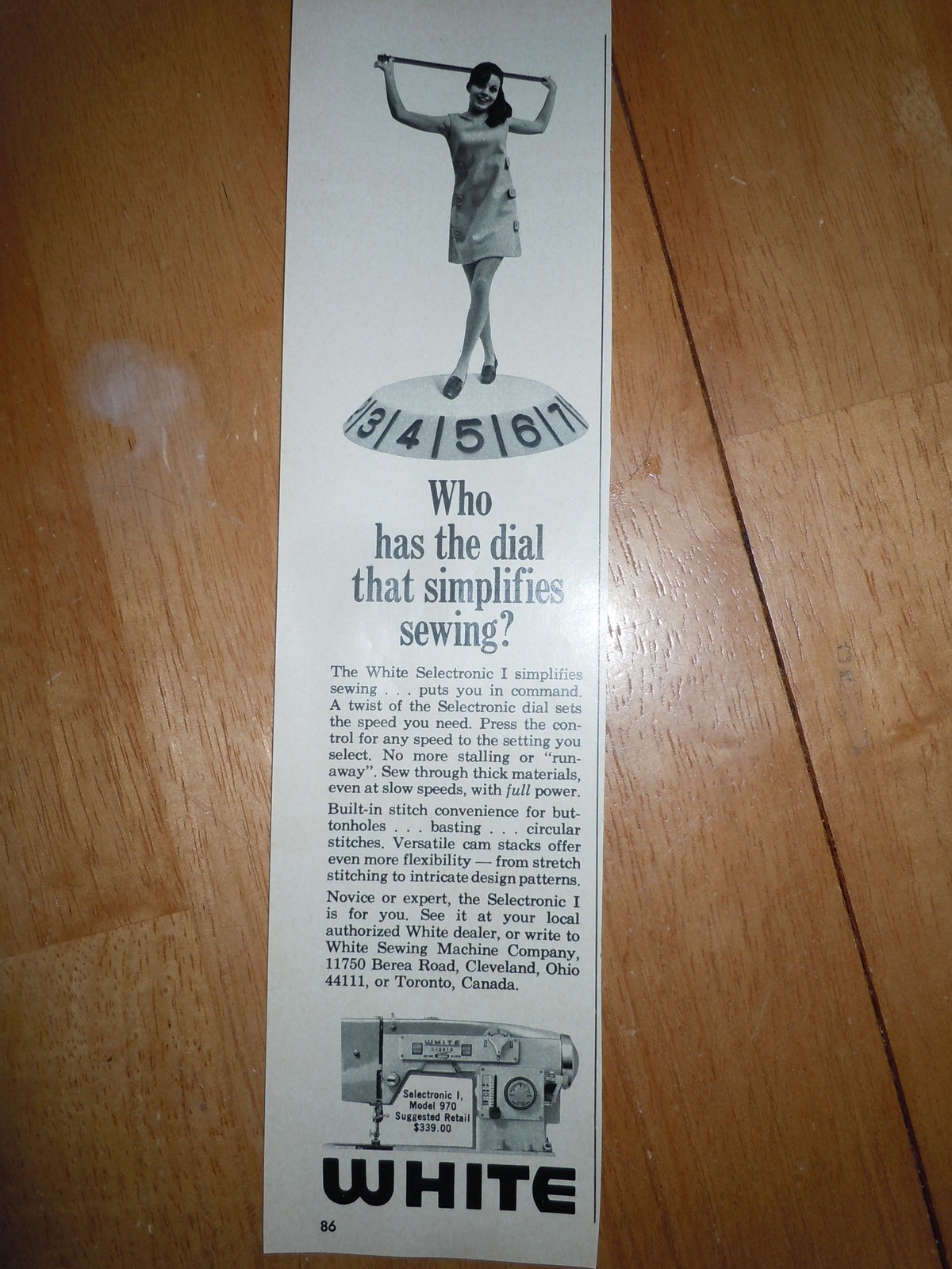 White Sewing Machine Simplifies Sewing Print Magazine Advertisement 1969 - $3.99