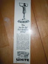 White Sewing Machine Simplifies Sewing Print Magazine Advertisement 1969 - £3.18 GBP