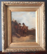 1860s British School Oil on Board Painting &quot;What&#39;s Elsie Worth?&quot; - £815.34 GBP