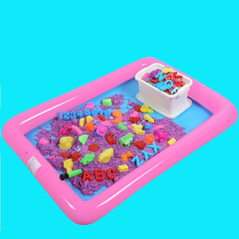 Plastic Inflatable Sand Tray Mobile Table For Children Kids Indoor Playing Sand - £8.47 GBP