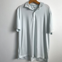 Johnnie O Polo Shirt L Blue Stripe Short Sleeve AOP Golf No Course Logo - £14.82 GBP