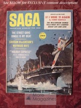 Saga Magazine January 1960 Uss Bunker Hill Turbiaux Pistol Pinup Calendar - £12.68 GBP