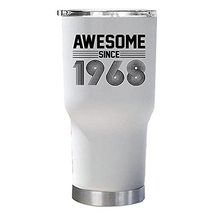 Awesome Since 1968 Tumbler Double Wall 30oz Gift for Women, Men - 53 Years Old A - £23.69 GBP