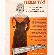 1957 Texilia TV-2 Automatic Knitter Advertisement Crafts Sewing Supply D... - $374.24 MXN