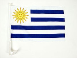 One Dozen Uruguay Single-Sided Car Flag - £43.50 GBP