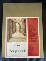The Open Bible King James Nelson 1975 Red Letter Genuine Moroccan Leather Lined - £69.87 GBP