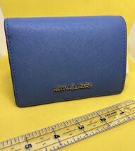 Michael Kors Jet Set Crossgrain Leather Medium Slim Bifold Wallet Color ... - $65.31