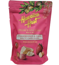 Hawaiian Host Paradise Macadamia Nuts Covered w/White Chocolate,Strawberry&amp;Cream - £19.51 GBP
