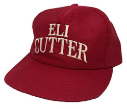 Vintage Eli Cutter Hat Cap Snap Back Red Cigarette Advertising Made in USA Mens - £23.64 GBP