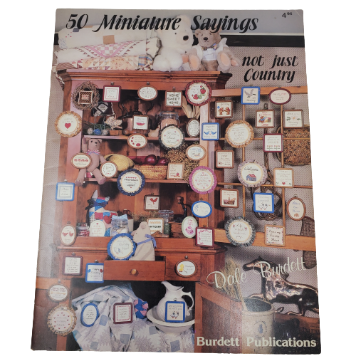 Dale Burdett Counted Cross Stitch Book 50 Miniature Sayings Not Just Country - $5.93
