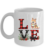 Funny Chow Chow Dog Coffee Mug Buffalo Plaid Love Dog Antlers Cup Christ... - $21.66 CAD+