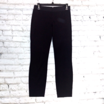 J. Crew Pants Womens 2 Black Pixie Pant Zip Up Mid Rise Skinny Stretch Preppy - £19.77 GBP