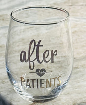 After Patients Patients 15 Oz Stemless Glass Wine /Beer Glass - £12.42 GBP