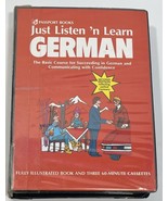 Just Listen &#39;N&#39; Learn - GERMAN contains 3 Cassettes &amp; 1 Paperback 2nd Ed - $9.99