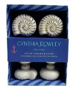 Cynthia Rowley Seashell Drawer Pulls Knobs Set of 4 with Gold Accents  - $19.95