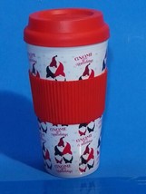 CHRISTMAS MUG Gnome Travel Coffee Hot Cocoa Tea Tumbler Gnome For The Holidays - £7.89 GBP