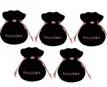 Pandora Charm Jewelry Black Velvet Drawstring Gift Bags Pouches Lot of 5... - $13.85