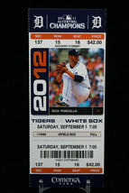 Detroit Tigers vs Chicago White Sox MLB Ticket w Stub 09/01/2012 Rick Porcello - £9.02 GBP