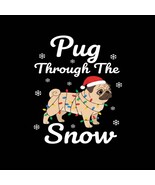 Pug Through Snow PNG Xmas Dog Christmas Clipart  Pug Through Snow Digita... - €2,51 EUR