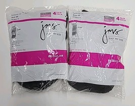 Just My Size JMS 4x Reinforced Toe Pantyhose 8-Pack Off Black 74 Women&#39;s... - $39.56