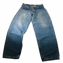 Vtg Y2K Levi Men Jeans 34x34 Actual 34x33  570 Baggy Fit Tapered Paint S... - $42.70