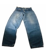 Vtg Y2K Levi Men Jeans 34x34 Actual 34x33  570 Baggy Fit Tapered Paint S... - £33.58 GBP