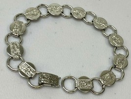 Vintage Sarah Coventry SilverTone &#39;Young &amp; Gay&quot; 7 in. Bracelet D395 - £12.49 GBP